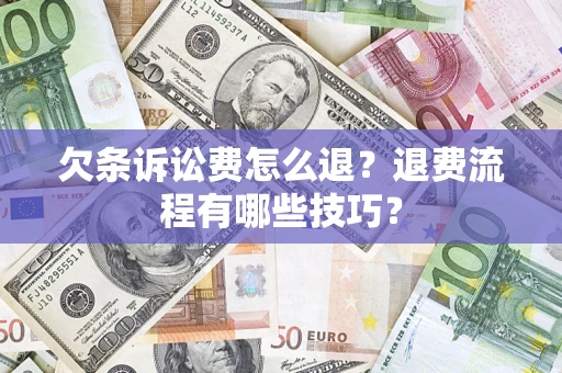 北京欠条诉讼费怎么退？退费流程有哪些技巧？