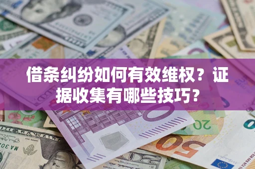 北京借条纠纷如何有效维权？证据收集有哪些技巧？